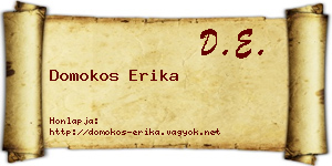 Domokos Erika névjegykártya